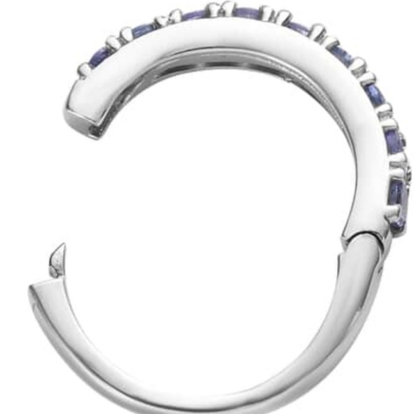 Genuine Tanzanite Ring Platinum over Sterling Silver Sz 5!  Arthritis Shank - Picture 4 of 11